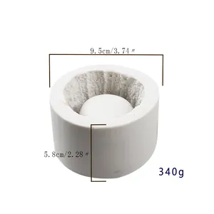 Silicone flower pot mold dimensions: 9.5cm diameter and 5.8cm height, weight 340g