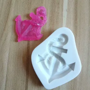 Close-up of anchor silicone mold for professional fondant and chocolate cake decorating