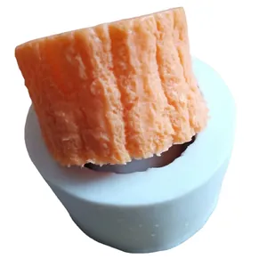 Tree stump texture silicone mold for succulent pots and DIY soap making crafts