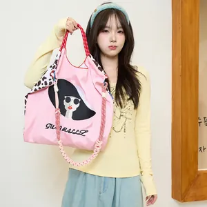 Sac fourre-tout japonais 2026 en nylon avec broderie élégante et grande capacité d'utilisation