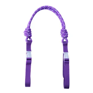 Adjustable purple nylon strap for Japanese style tote bag with plastic buckles
