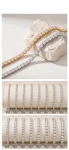 Detailed comparison of round lab grown diamond tennis bracelets with various stone sizes