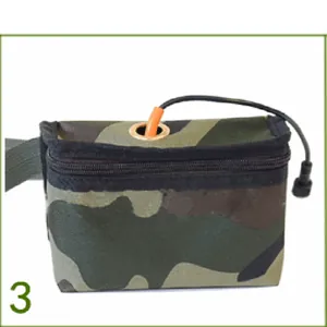 Vista dettagliata del borsello camo impermeabile 600D per lampade frontali