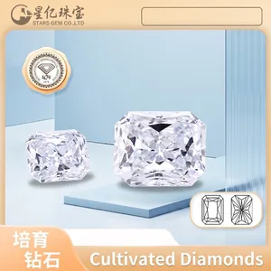 IGI Certified Lab Grown Diamond Radiant Cut Loose Stone D Color VVS2 VS1 Clarity HPHT CVD Synthetic Diamond For Custom Jewelry