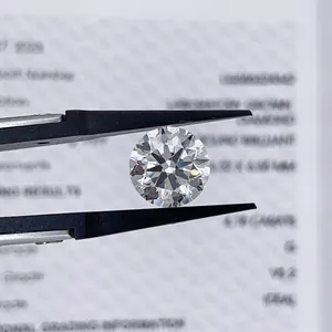 Erstklassiger runder Labordiamant im Brillantschliff, D-Farbe, mit IGI-Zertifikat