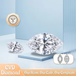Diamante de Laboratorio Talla Marquesa Certificado IGI Color D Claridad VS VVS Diamante Suelto para Personalización Joyas