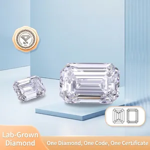 IGI Certified Lab Grown Diamond Emerald Cut D Color VVS Clarity Loose Synthetic Diamond Stone For Custom Jewelry Making