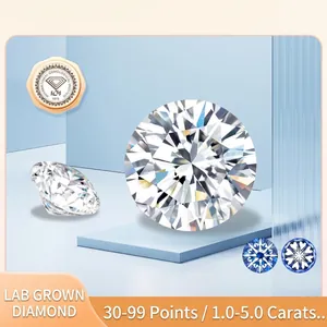 Round Brilliant Cut Lab-Grown Loose Diamond With IGI Certificate D E Color VVS VS Clarity For Jewelry Ring Necklace Inlay