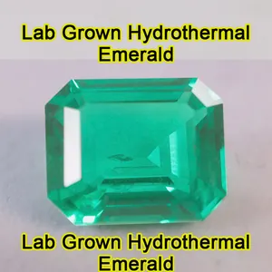Smeraldo Idrotermale Creato in Laboratorio Verde Colombiano Pietra Sciolta Taglio Smeraldo per Creazione Gioielli DIY Certificato AGL Opzionale