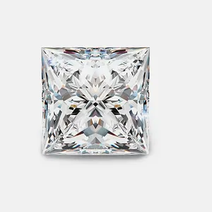 Pierre de moissanite de qualité supérieure taille princesse carrée couleur D luxe