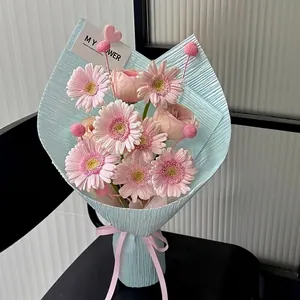 Handmade Pleated Texture Wrapping Paper For Flower Bouquet Gift DIY Craft Materials Floral Packaging Decor Supplies