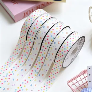 Polyester Mat Lint Dopamine Bedrukt Decoratief Lint Voor Cadeauverpakking DIY Knutselen Taart Decoratie Spoel Feest