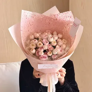 Dreamy Macaron Sisal Fiber Petal Wrapping Paper High Texture Handmade DIY Flower Gift Packaging Material Five Sheets