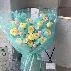 Dreamy Glaze Series Organza Flower Wrapping Mesh Pleated Mesh Fabric For DIY Bouquet Internal Lining Florist Supplies Decor