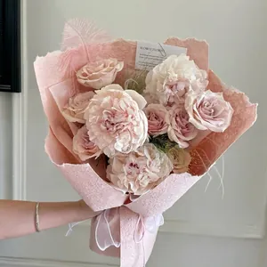 Handmade Texture Flower Wrapping Paper Hand Torn Edge Dongba Paper For Bouquet Floral Art DIY Craft Gift Packaging Paper