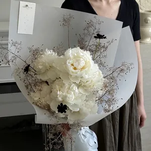 Elegant translucent frosted sulfuric acid paper for professional flower wrapping