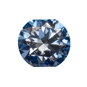 Brilliant round cut ice blue moissanite loose gemstone with VVS1 clarity for jewelry