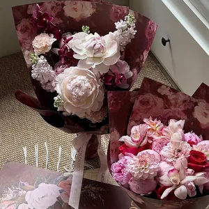 Vintage Ölgemälde-Stil Blumenverpackungspapier für luxuriöse künstlerische Bouquets