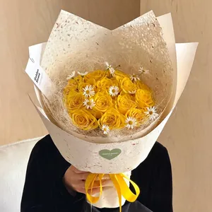 Premium textured dream petal fibrous paper for elegant DIY floral gift bouquet wrapping