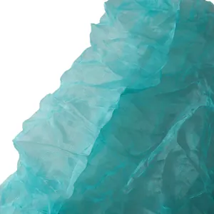 Dreamy blue organza flower wrapping mesh fabric for elegant DIY floral bouquets