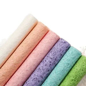 Rollos de papel de regalo floral hueco multicolor premium para la decoración elegante de ramos