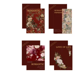 Vintage Blumen-Geschenkpapier im Ölgemälde-Stil für Kunststräuße und Verpackungen.