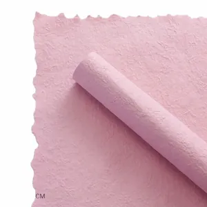 Premium pink handmade textured wrapping paper for flower bouquets, art and DIY crafts