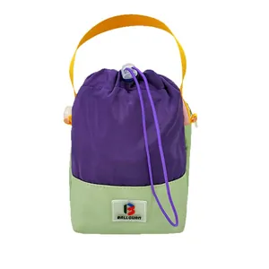 Sac bandoulière extérieur léger multicolore pour bouteille et téléphone en violet et vert
