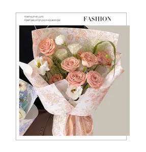 Europäisches Retro-Blumenpapier für Sträuße, elegantes wasserfestes Floristenmaterial