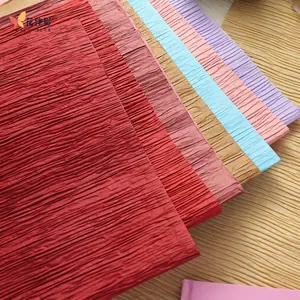 Handmade pleated wrapping paper for floral bouquets and DIY gift packaging in various colors