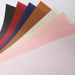 Premium mehrfarbiges Blumenwickelpapier in eleganter fächerförmiger Anordnung präsentiert.