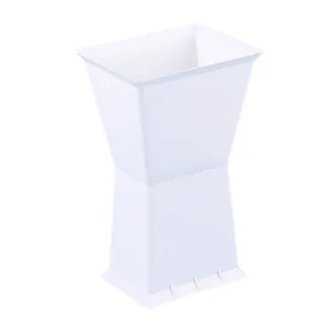 White plastic square flower arrangement base and waterproof vase liner for bouquets