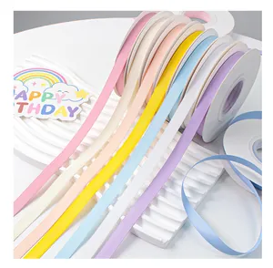 High-quality assorted pastel matte ribbons for gift wrapping and floral arrangements