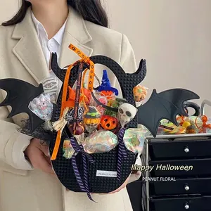 Διακοσμητικό καλάθι Halloween σε σχήμα διαβόλου για συνθέσεις λουλουδιών και δώρα