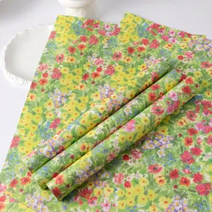 Papier d'Emballage Floral Style Peinture à l'Huile Vintage pour Bouquet de Fleurs Artisanat DIY Papier Kraft Printemps