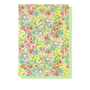 Papier d'emballage floral style peinture à l'huile avec motifs de fleurs de colza