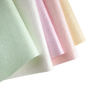 Premium pearlescent stone texture crinkled wrapping paper for flower bouquets in pastel colors