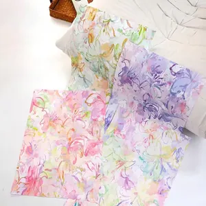 Carta da regalo per bouquet floreale ad acquerello materiali fai da te per fioristi creativi