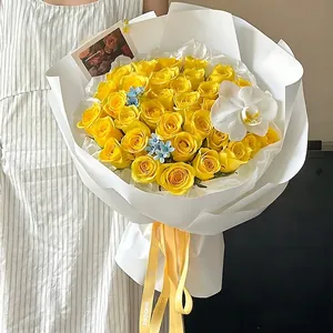 Carta da imballaggio per fiori bianca impermeabile premium 8.5 seta