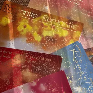 Colorful Fireworks Series Wrapping Paper Romantic Flower Packaging Specialty Paper With Hot Stamping For Valentine Day Wedding Party