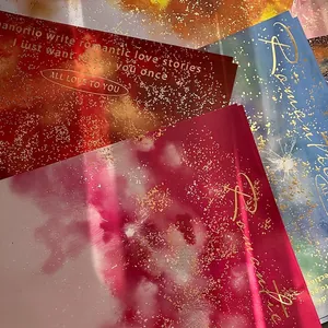 Colorful fireworks series packaging paper for romantic floral gift wrapping.