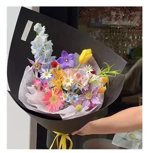 Carta modellante nera ispessita premium per confezionamento professionale di bouquet