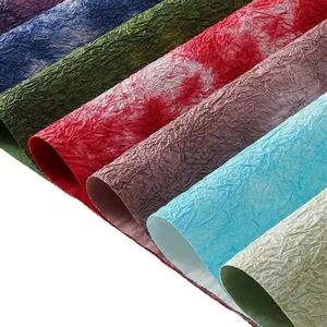 Papel de regalo floral grueso y arrugado con textura de piedra para ramos de flores DIY.