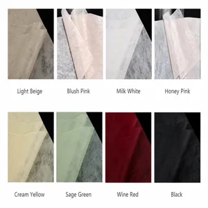 Multi-color milk cotton flower wrapping paper, 58x58cm, 20 sheets per pack for DIY bouquets.