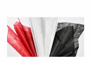 Textured milk cotton flower wrapping paper in red, white and black for DIY bouquets