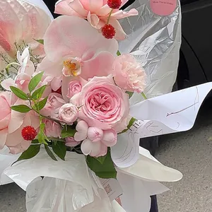 Iridescent Glazed Flower Packaging Paper Waterproof Thickened OPP Plastic Film Roll For Floral Bouquet Gift Wrap DIY Craft