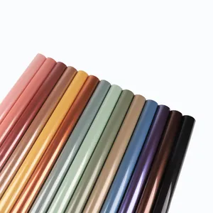 Vibrant translucent colored cellophane rolls for flower wrapping and gift decoration
