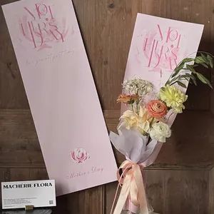 Floral Mother Day Flower Wrapping Paper Specialty Paper Rose Pattern Gift Packaging Material Elegant Bouquet Decor Wrap