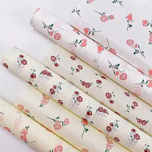Roos Bedrukt Vloeipapier Bloemboeket Inpakpapier Voor Bloemen Geschenkverpakking Voering DIY Ambachten Elegant Bloemenpatroon Vloeipapier