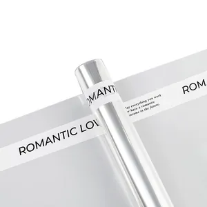 Romantic transparent OPP cellophane waterproof flower wrapping paper with English print